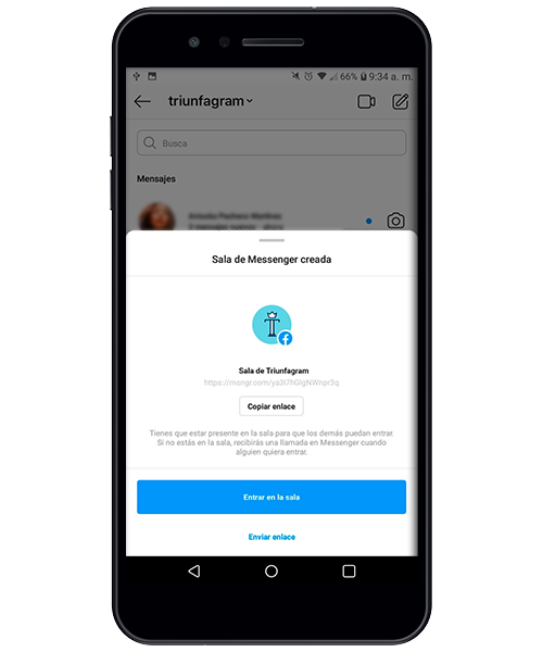 Videollamadas en Instagram con Messenger rooms